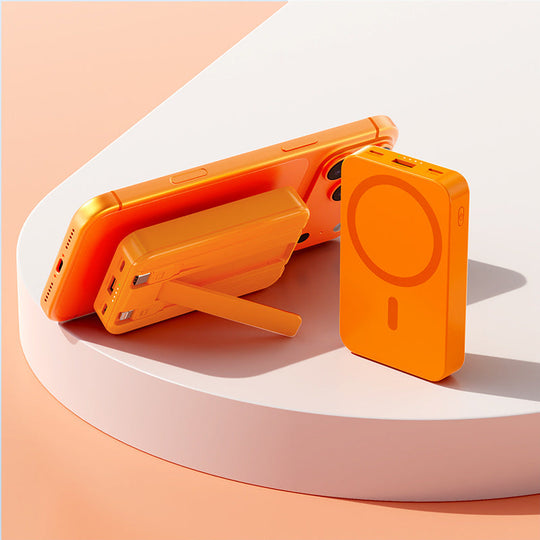 Powerbank portable avec support intégré et fonction magnétique 0
