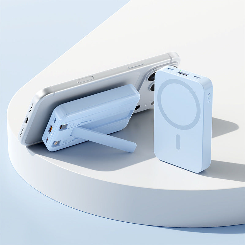 Powerbank portable avec support intégré et fonction magnétique 5