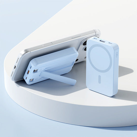 Powerbank portable avec support intégré et fonction magnétique 5