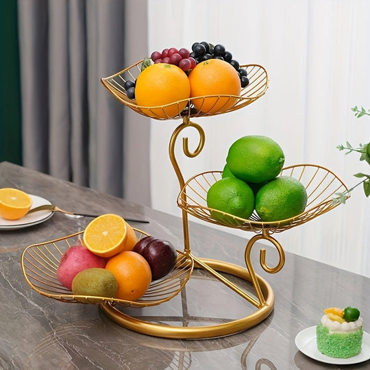 Présentoir à Fruits 3 Niveaux Design Moderne pour Cuisine et Salle à Manger 4