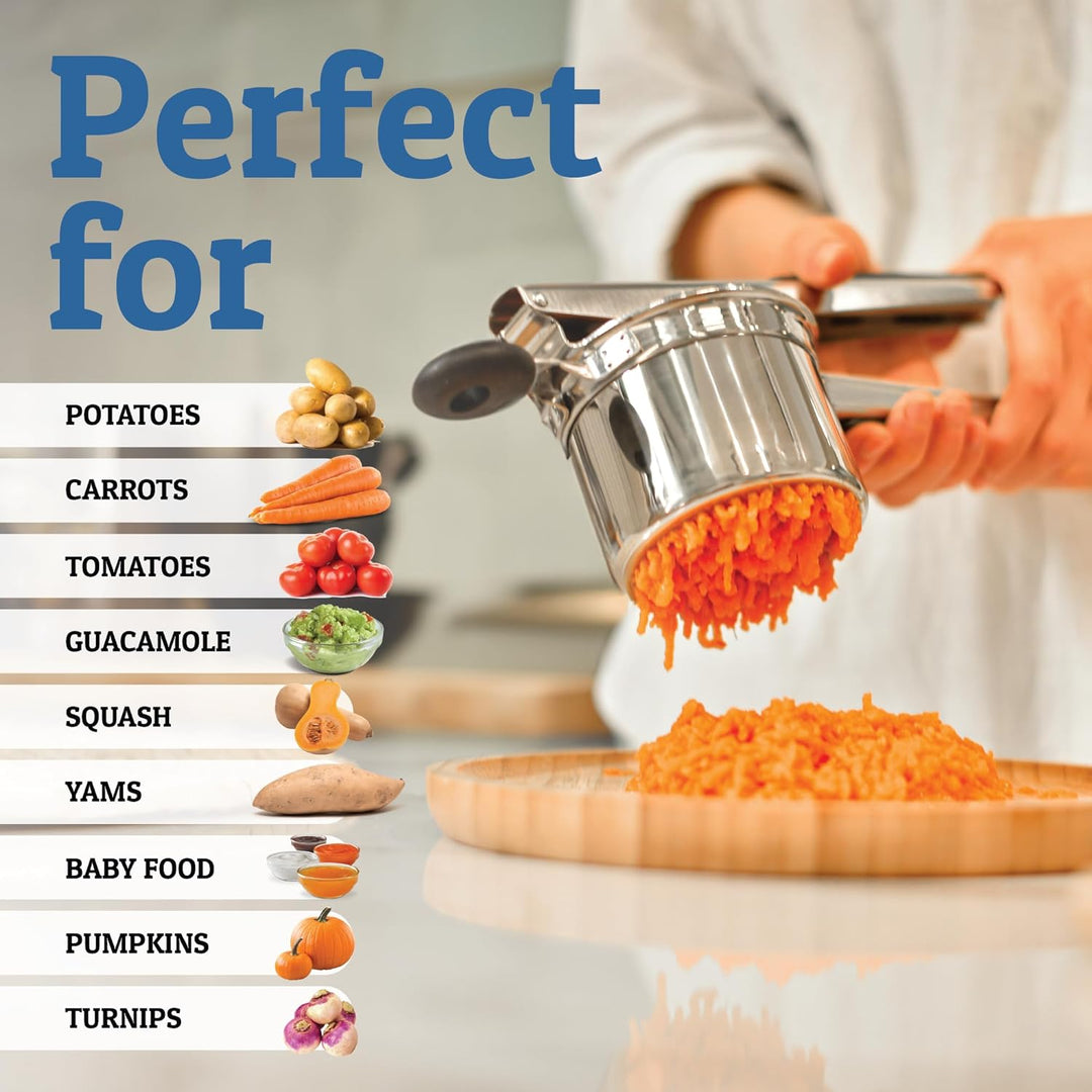 Presse-purée en Acier Inoxydable pour Cuisine 8