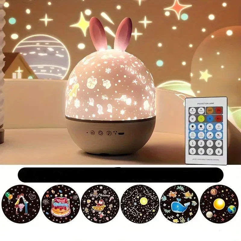 Projecteur Étoile Plafond avec Musique Apaisante pour Enfants - Projection d'Étoiles Colorées et Animaux Mignons 7