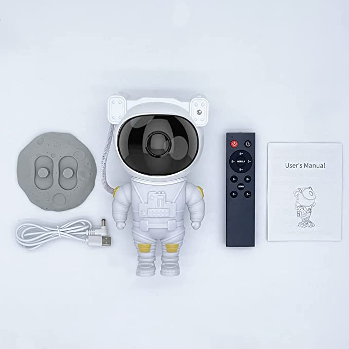 Projecteur LED Astronaute Tête Rotative Ambiance Étoilée 3