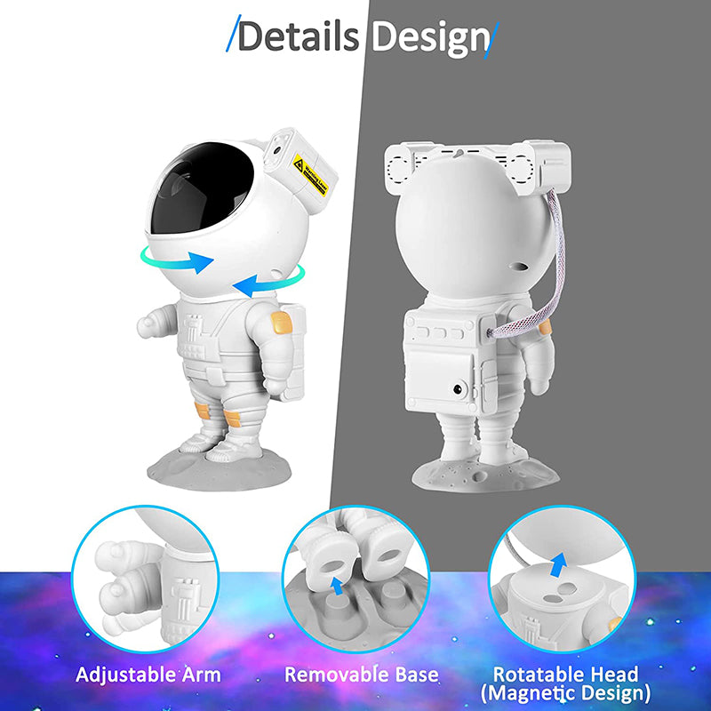 Projecteur LED Astronaute Tête Rotative Ambiance Étoilée 5