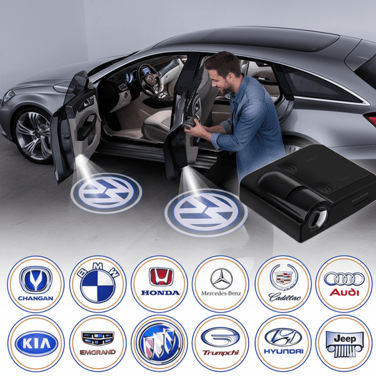 Projecteur LED sans fil pour voiture avec logos personnalisés 1