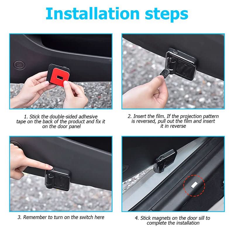 Projecteur LED sans fil pour voiture avec logos personnalisés 7