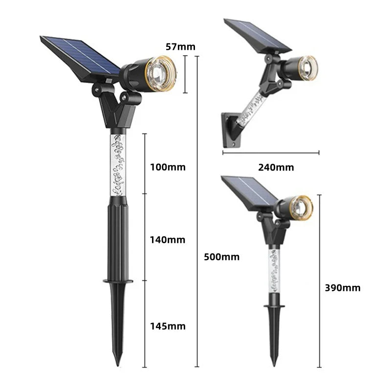 Projecteur Solaire Extérieur LED Design Moderne pour Allées et Jardins 2