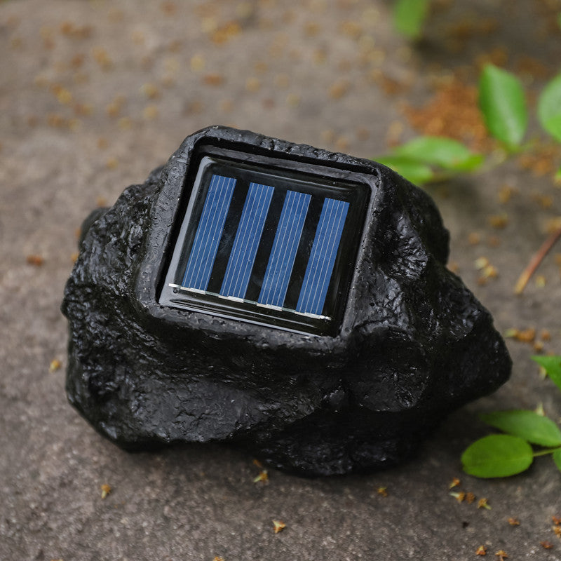 Projecteur de Jardin Solaire Discret en Fausses Pierres pour Extérieur 3