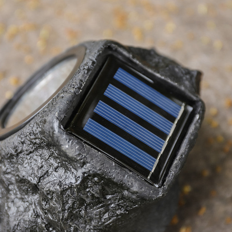 Projecteur de Jardin Solaire Discret en Fausses Pierres pour Extérieur 4