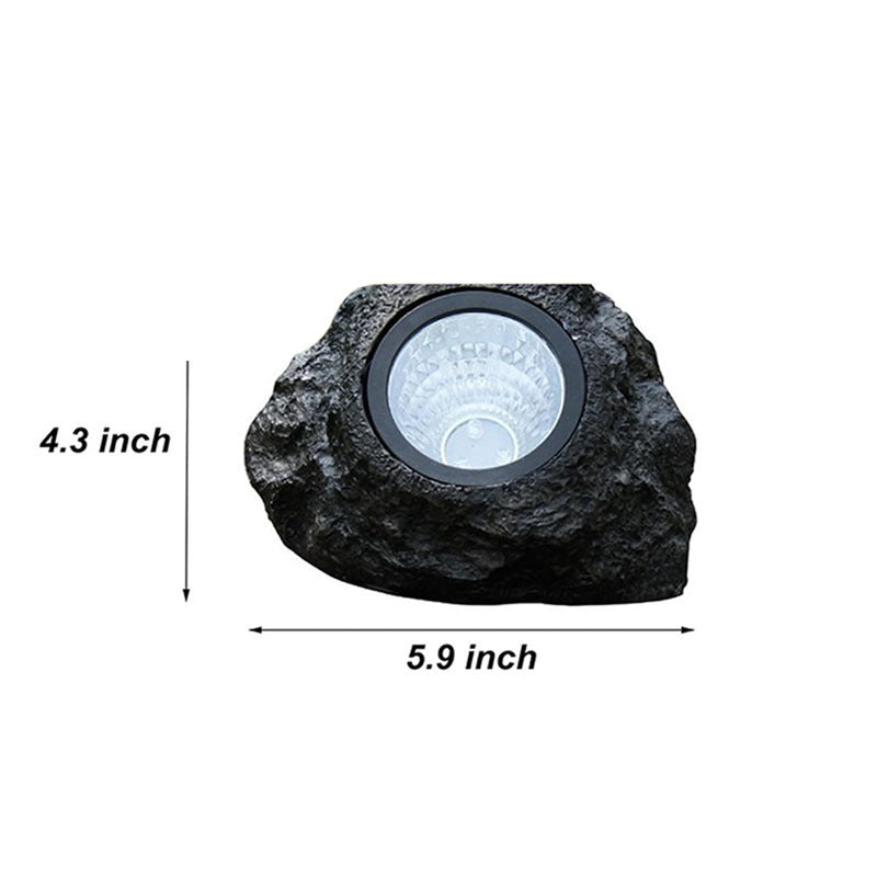 Projecteur de Jardin Solaire Discret en Fausses Pierres pour Extérieur 5