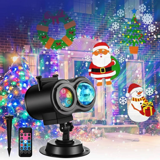Projecteur de Noël Extérieur Multicolore avec 16 Motifs 5