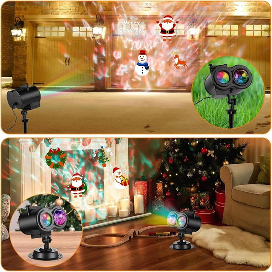 Projecteur de Noël Extérieur Multicolore avec 16 Motifs 6
