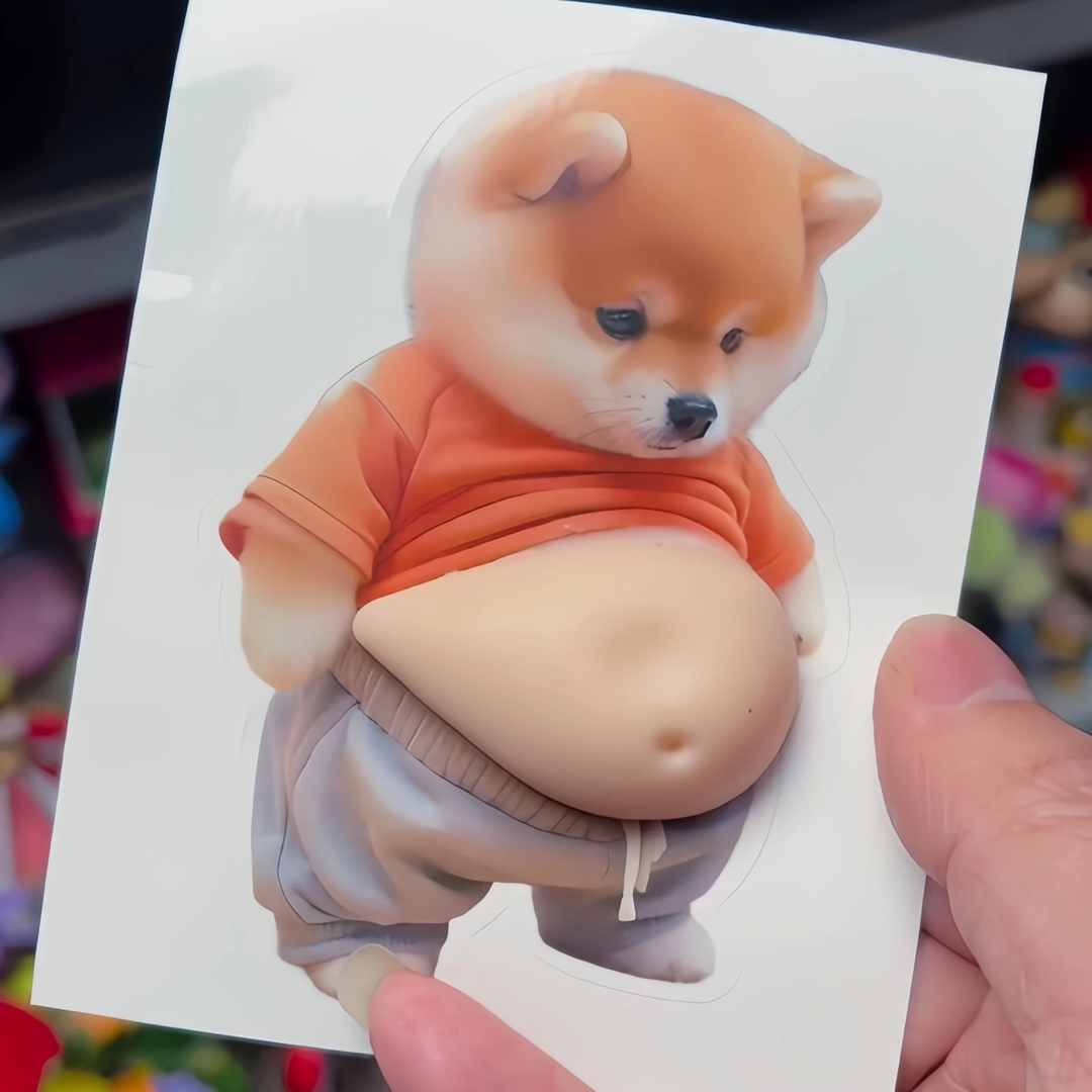 Protecteur Autocollant en Silicone Chubby Shiba Décoratif 2