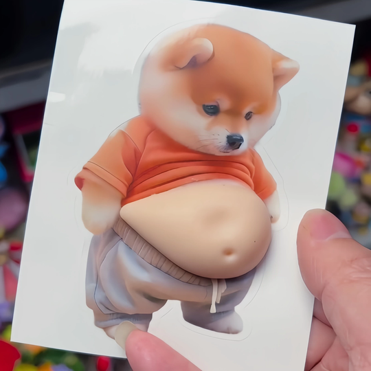 Protecteur Autocollant en Silicone Chubby Shiba Décoratif 2