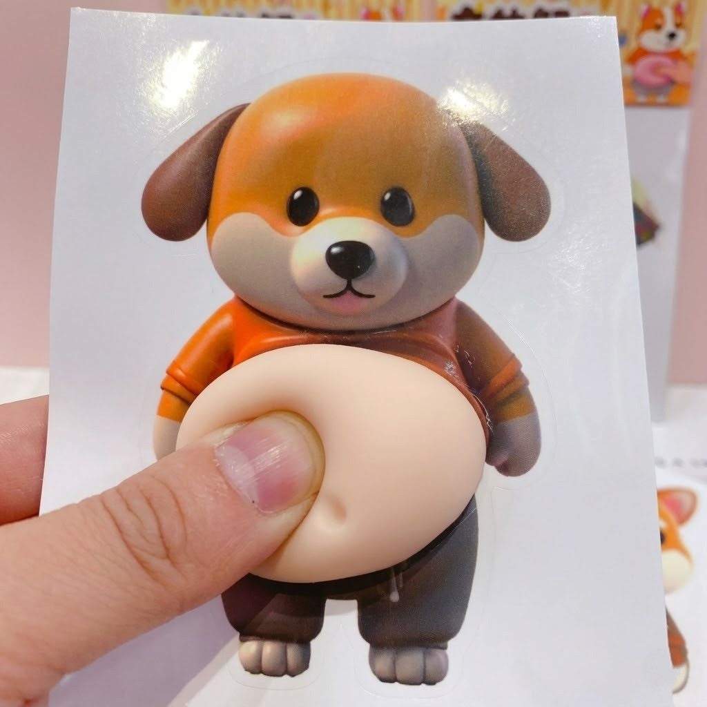 Protecteur Autocollant en Silicone Chubby Shiba Décoratif 3