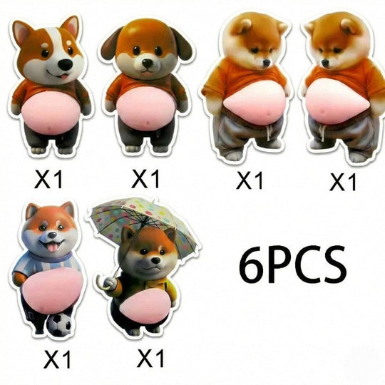 Protecteur Autocollant en Silicone Chubby Shiba Décoratif 9