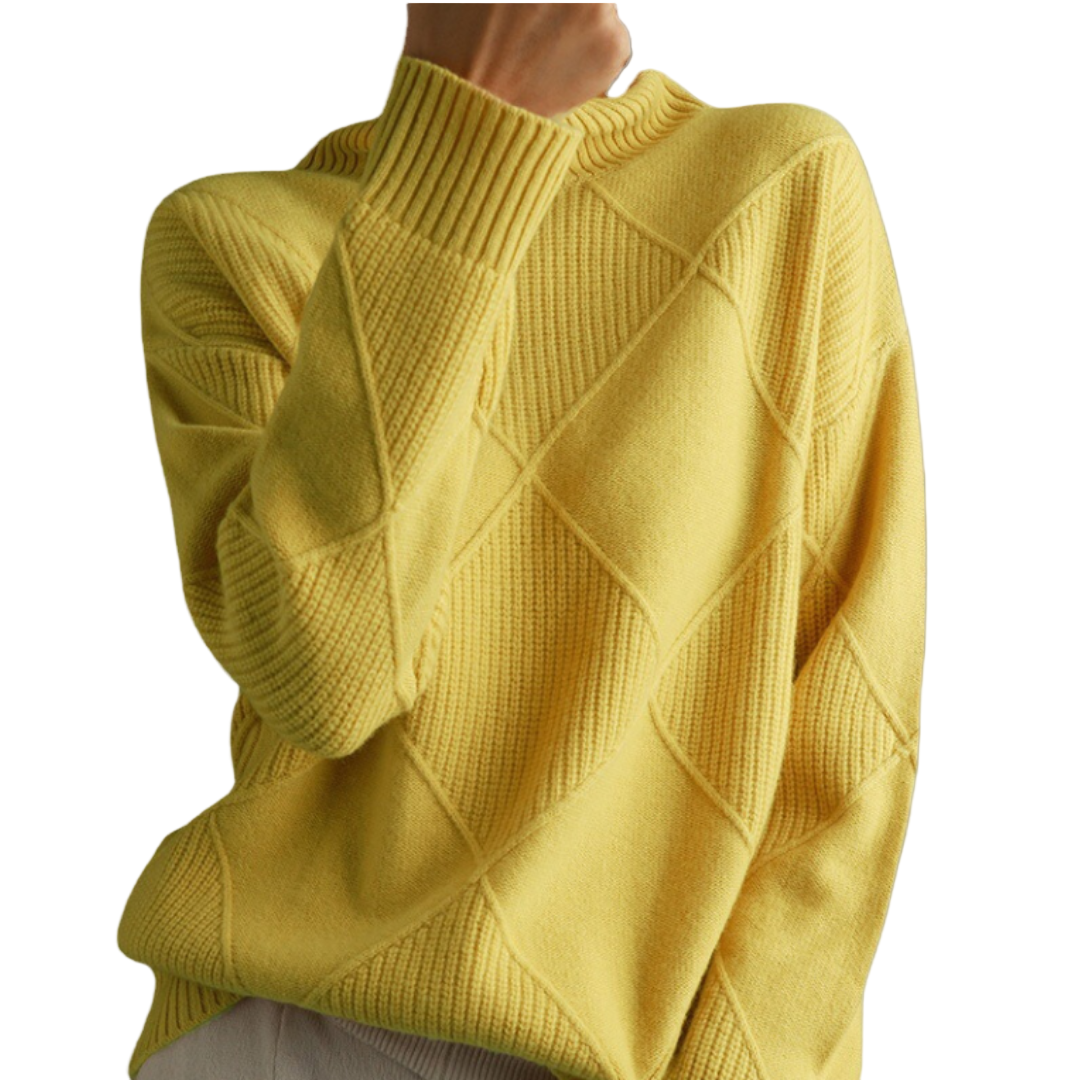 Pull Cachemire Femme Col Roulé Moderne 0