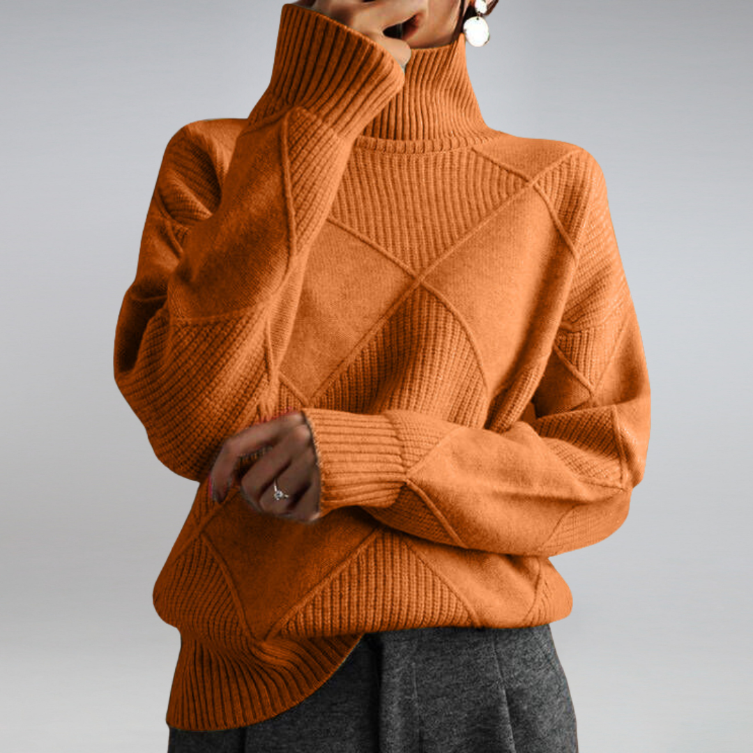 Pull Cachemire Femme Col Roulé Moderne 10