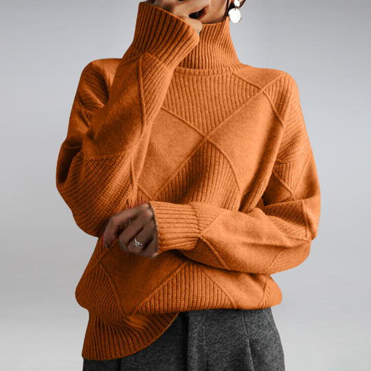 Pull Cachemire Femme Col Roulé Moderne 10