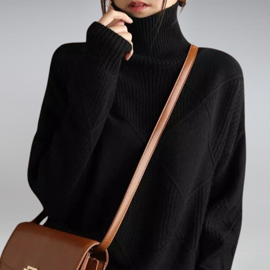 Pull Cachemire Femme Col Roulé Moderne 2