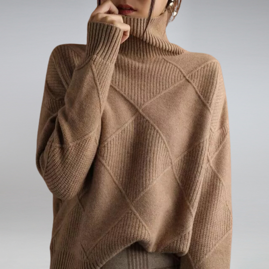 Pull Cachemire Femme Col Roulé Moderne 4