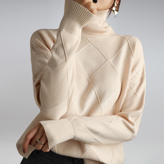 Pull Cachemire Femme Col Roulé Moderne 8