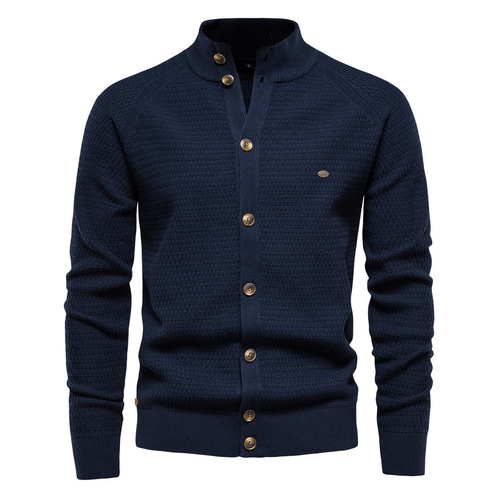 Pull Col Montant Boutonné pour Hommes 0