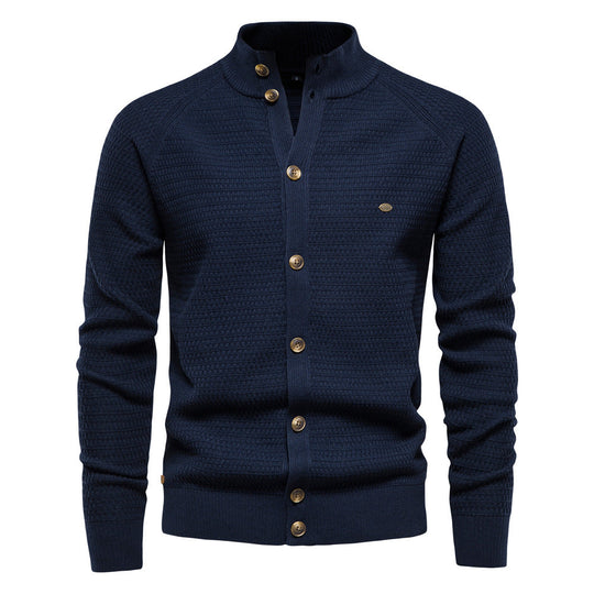Pull Col Montant Boutonné pour Hommes 0