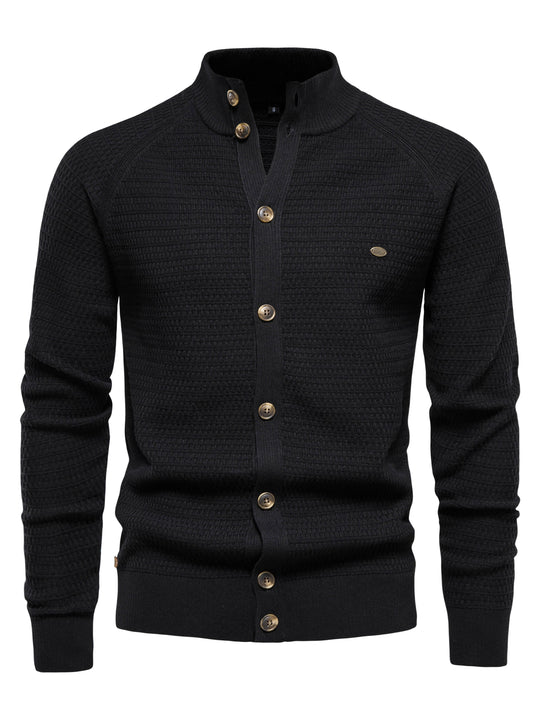 Pull Col Montant Boutonné pour Hommes 2