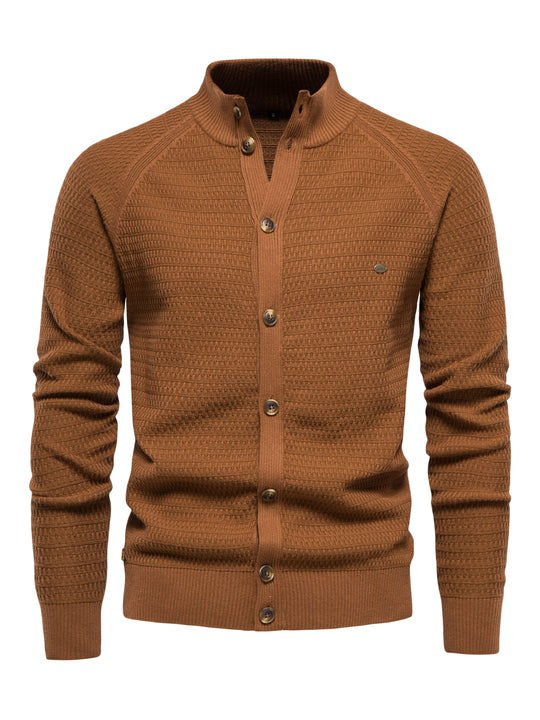 Pull Col Montant Boutonné pour Hommes 4
