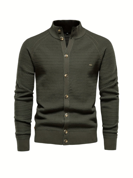 Pull Col Montant Boutonné pour Hommes 6