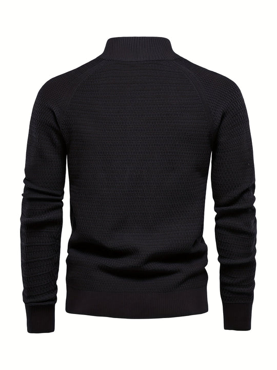 Pull Col Montant Boutonné pour Hommes 7