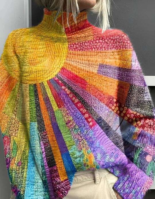 Pull Col Roulé Coloré pour Femmes Chic 0