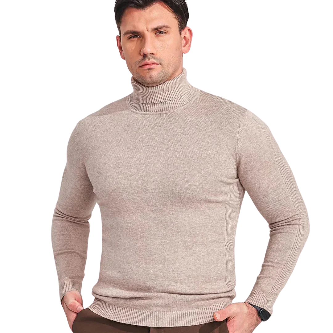 Pull Col Roulé Homme Élégant Style Intemporel 1