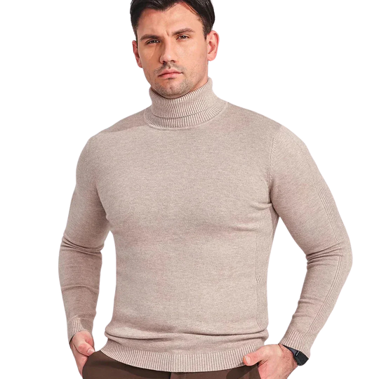 Pull Col Roulé Homme Élégant Style Intemporel 1