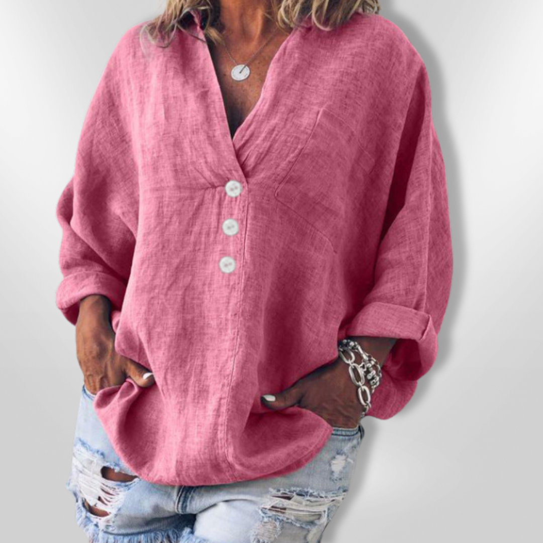 Pull Décontracté en Coton et Lin pour Femme 0