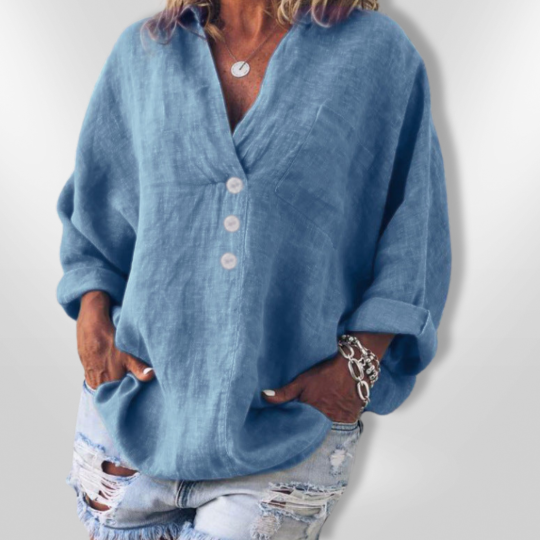 Pull Décontracté en Coton et Lin pour Femme 1