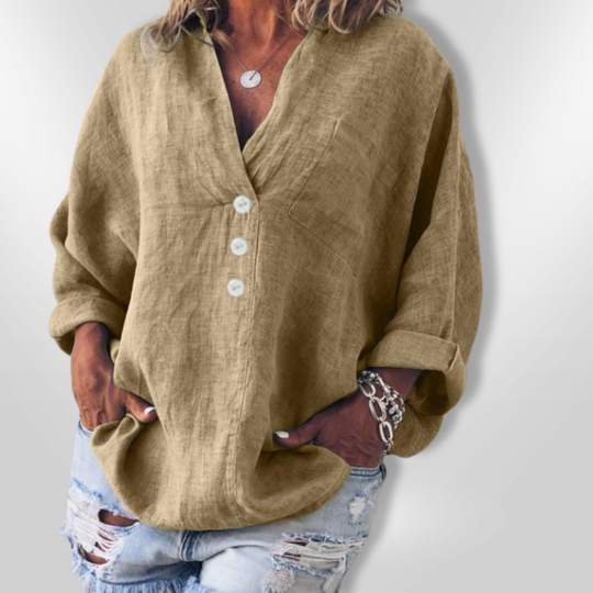 Pull Décontracté en Coton et Lin pour Femme 3