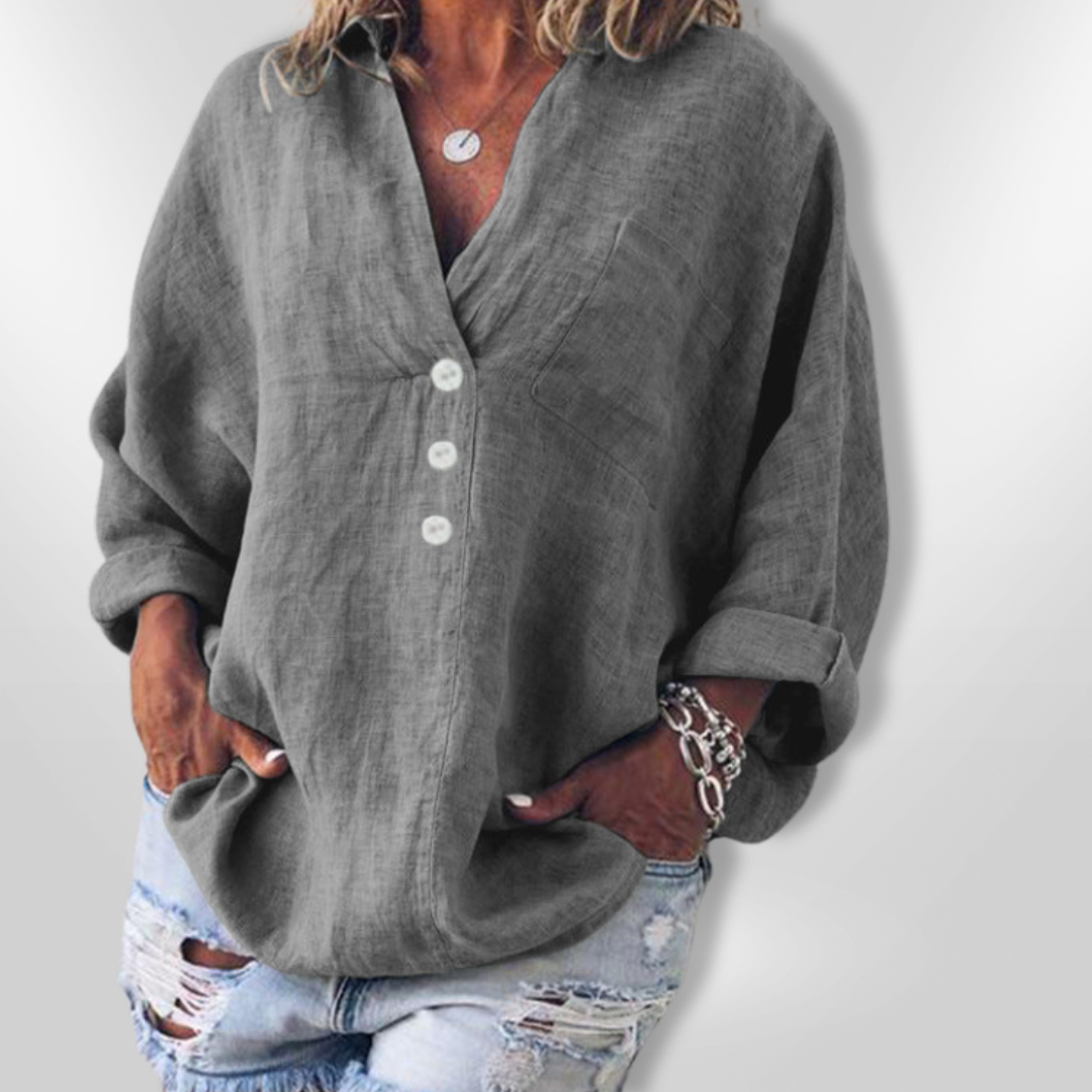 Pull Décontracté en Coton et Lin pour Femme 4