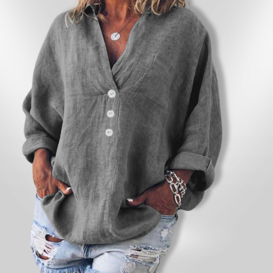 Pull Décontracté en Coton et Lin pour Femme 4