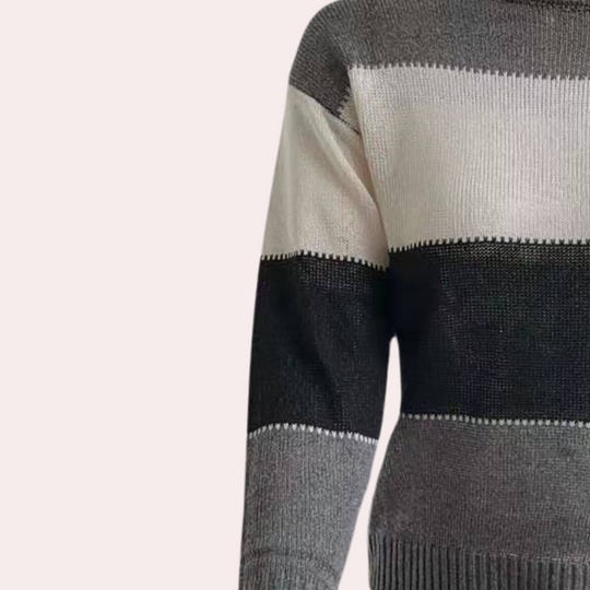 Pull Femme Classique à Rayures Confortable 2