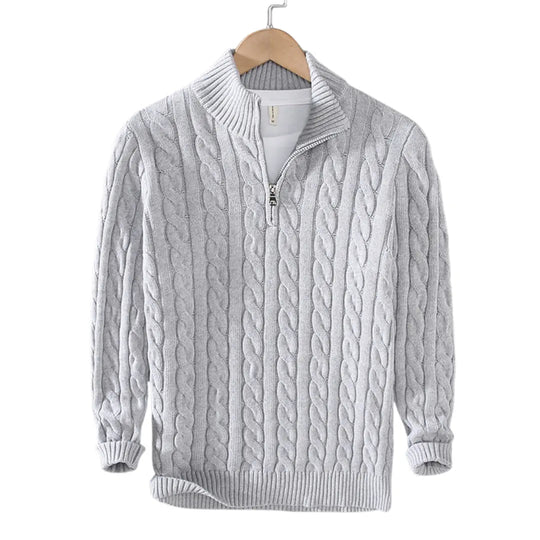 Pull Femme Col Montant avec Fermeture Éclair Manches Longues Casual 0