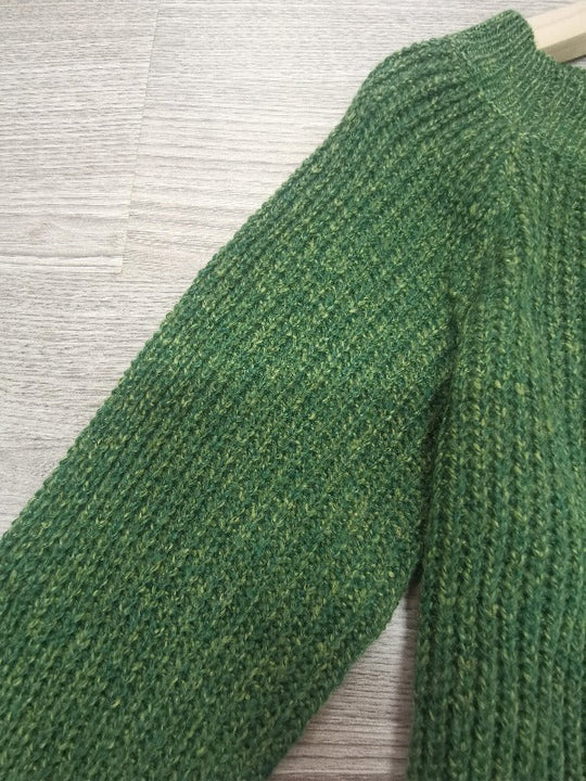 Pull Femme Col Rond en Maille Douce Verte Profonde 2