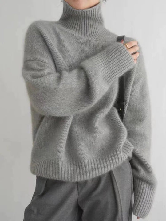 Pull Femme Col Roulé Chic Polyvalent pour Automne Hiver 5