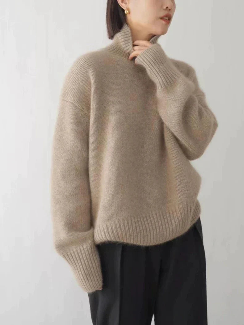 Pull Femme Col Roulé Chic Polyvalent pour Automne Hiver 6