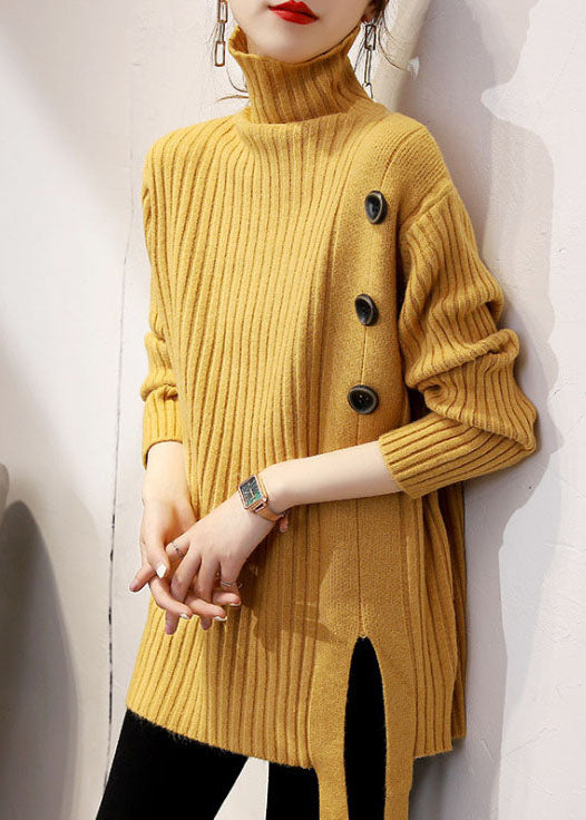 Pull Femme Col Roulé Kaki 1