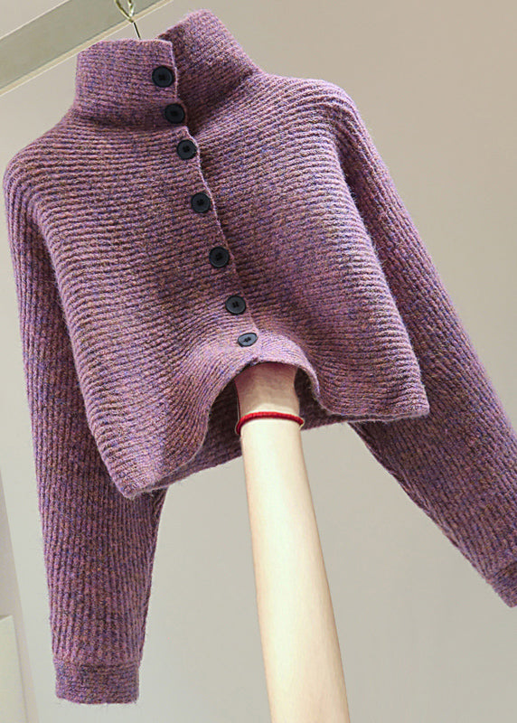 Pull Femme Col Roulé Manches Chauve-Souris 1