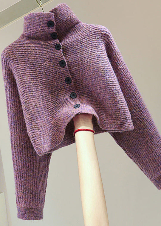 Pull Femme Col Roulé Manches Chauve-Souris 1