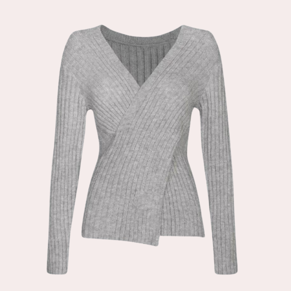 Pull Femme Col en V Tendance Criss-Cross Casual et Chic 3