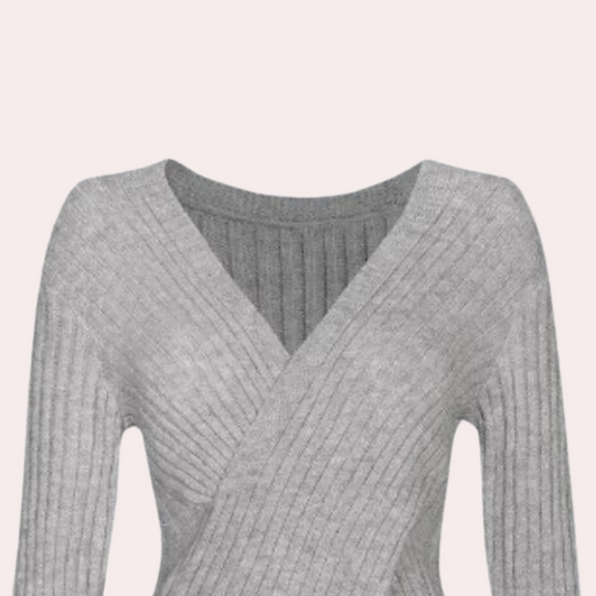 Pull Femme Col en V Tendance Criss-Cross Casual et Chic 4